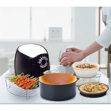 One Set Cake Barrel Pizza Pan Air Fryer Accessories 6pcs Deep Fryer Air Fryer Parts Fit All 3 7qt 5 3qt 5 8qt And Up Fryer Accessories Air Deep Fryer No Cook Meals
