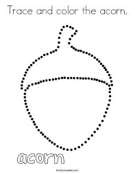 If the 'download' 'print' buttons don't work, reload this page by f5 or command+r. Trace And Color The Acorn Coloring Page Twisty Noodle