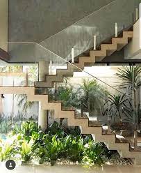 Minimalist Interior Plants In 2021 Garden Stairs Interior Garden Under Stair