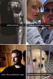 Avengers Snapchats Unsure Which Is The Extravagant Creature In The Tony Pepper Shot Probably Both Marvel Memes Marvel Avengers Marvel Superheroes
