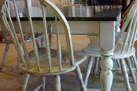 Refinish kitchen table and chairs. Remodelaholic Kitchen Table Refinished With Distressed Look