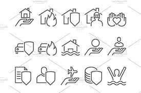 Insurance Line Icons Line Icon Icon Business Illustration