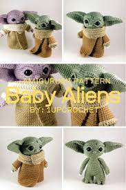 It's a crochet amigurumi pattern — amigurumi is simply the japanese tradition of knitting or crocheting small, stuffed yarn creatures. Baby Yoda Inspired Amigurumi Pattern 1up Crochet