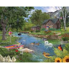 Dream landscape 500 piece jigsaw puzzle. Summer Cabin 500 Piece Jigsaw Puzzle Bits And Pieces Uk