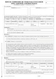 Carnet De Bon De Commande Avec Garantie Pour Vehicule Doccasion En Vente A Lyon - Papeterie Gouchon