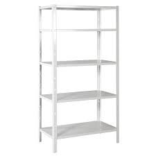 Etagere Metal Blanc Epoxy Clicker 5 Tablettes L 90 X H 174 X P 40 Cm Leroy Merlin Idees Etageres Etagere Metal Etagere