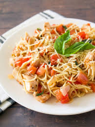 Tomato Basil Chicken Pasta Recipe Roma Tomato Recipes Tomato Pasta Recipe Recipes With Diced Tomatoes
