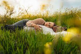 Even a meadow in harvest with flights of crows and grass fires. Photos Young Couple Lying In Meadow 163057 Youworkforthem