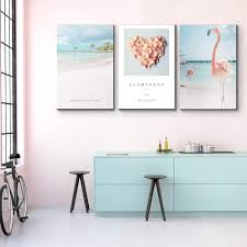 Get 5% in rewards with club o! Flamingo Over Caribbean Sea Canvas Wall Art Decor Giclee Art Collectibles Vadel Com