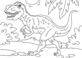 It weighs 7 tons, has small characteristic hands and is a violent predator and predator with their powerful bite. T Rex Coloring Image