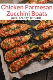 Chicken Parmesan Zucchini Boats Slender Kitchen Recipe Low Carb Chicken Parmesan Parmesan Zucchini Ground Chicken Recipes