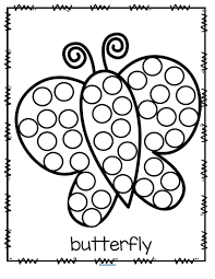 26 Free Printable Dot Marker Templates Of Butterfly Do A Dot Art Coloring Page 2ans Pinterest Dot Marker Activities Do A Dot Dot Markers
