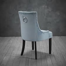 A lovely luxury model that's designed to. Set Of 2 Mia Knocker Velvet Dining Chairs Blue Home Store Living