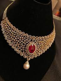 Bridal Necklace That Sports Ruby Bridal Jewelry Sets Gold Fashion Necklace Gold Jewelry Fashion