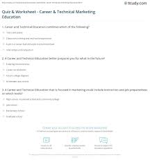 All latest vacancies in the us listed on jobrapido. Quiz Worksheet Career Technical Marketing Education Study Com