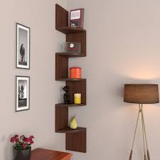 4.4 out of 5 stars. Corner Shelf Zigzag Shape 5 Curved Shelves Rich Walnut