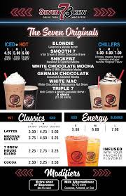 Usually the meat is easy. Menu Seven Brew Drive Thru Coffee