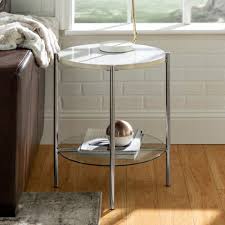 Price of winsome wood end table with drawer and shelf, black incredibly cheap compare to the opposite store i visited. Silver Orchid Howell Round Side Table On Sale Overstock 22536870