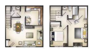Small 2 story apartment floor plans. 2 Bedroom Apartments Plans Double Storey Novocom Top