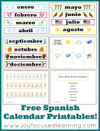 Free Spanish Calendar Time Printables Learning Spanish Homeschool Spanish Learn Spanish Online