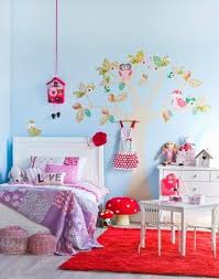 Swedish Folk Style Cuckoo Clock In Woodlands Theme Girls Bedroom In Pastel Blue Pink Re Kids Room Inspiration Kids Bedroom Inspiration Girl Room