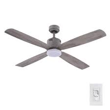Kitteridge 52 In Led Indoor Greywood Ceiling Fan With Light Kit In 2020 Ceiling Fan With Light Ceiling Fan Fan Light