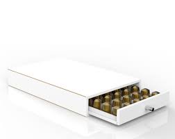 Bei idealo.de günstige preise für schublade kaffeekapsel vergleichen. Kapselhalter Mit Einer Schublade Fur 50 Kapseln In Weiss Kapselbox De