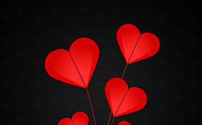 Maybe you would like to learn more about one of these? Download Wallpapers Red Hearts 4k Origami Creative Hearts Black Background Besthqwallpapers Com Origami Love Wallpaper Red Heart