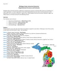 Michigan State University Extension Organizational Structure And