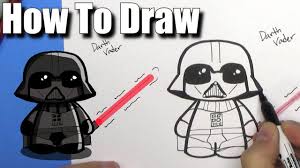 Find and save images from the dark vador collection by alexis de almeida (alexflash77) on we heart it, your everyday app to get lost in see more about star wars, dark vador and darth vader. How To Draw Cute Darth Vader Easy Chibi Step By Step Youtube
