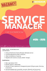Service Manager Car Showroom Executive Search Recruitment Agencies Recruitment Company