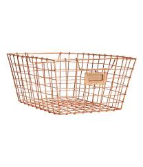 Modern metal copper rose gold wire mesh storage basket kitchen bedroom bathroom. Kitchen Display With Baskets Storage Baskets Rose Gold Bedroom Gold Room Decor