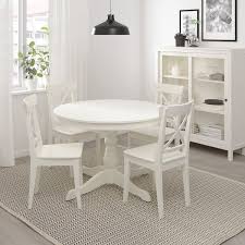 Ingatorp Extendable Table White Max Length 61 Ikea Small Kitchen Tables Kitchen Table Settings Kitchen Chairs Ikea
