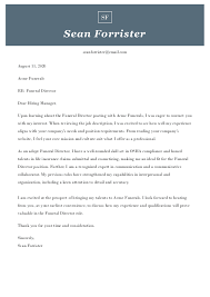 Funeral Director Cover Letter Jobhero
