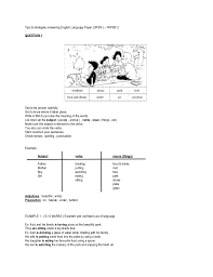 Can you remember the sentences from the last activity? 34484987 Tips Strategies Answering English Paper 2 Upsr