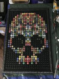 Diy Beer Bottle Cap Table Diy Bottle Cap Crafts Beer Bottle Diy Bottle Cap Projects