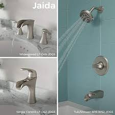 This video is to show you the water flow (how much water is flowing) with pfister f042jdkk jaida single control 4 centerset bathroom faucetproduct details s. Amazon Com Pfister Lf 049 Jdgs Jaida Waterfall Widespread Bathroom Sink Faucet Spot Defense Brushed Nickel Home Improvement