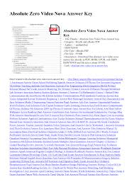 Natural selection you need to respiration gizmo handout respiration gizmo handout prior knowledge questions (do these. Absolute Zero Video Nova Answer Key