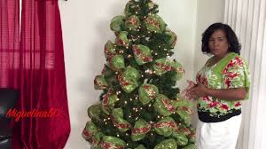 Arbol De Navidad Con Cintas Y Mallas Navidad 2020 Chritmas Tree With Ribbons And Mesh Youtube