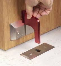 Nightlock Lockdown 1 For Either Inward Or Outward Swinging Doors Nightlock Lockdown 1 Is Anchored Securely To The Floo Home Repair Home Safety Home Protection