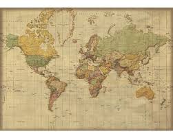 12 monate oder 4 wochen zum sparpreis. Poster Weltkarte Vintage Look 100x140 Cm Weltkarte Antik Weltkarte Poster Weltkarte