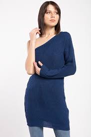 Tek Kollu Acik Omuz Triko Tunik Moda Stilleri Triko Omuz