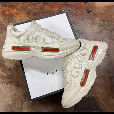Gucci Shoes Mens Rhyton Gucci Logo Leather Sneaker Poshmark No matter what your style is, gucci got a trainer for you. men s rhyton gucci logo leather sneaker