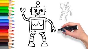 Check spelling or type a new query. Learn How To Draw A Friendly Robot Teach Drawing Coloring Page Youtube