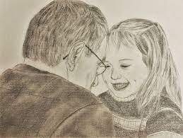 Experiment with deviantart's own digital drawing tools. Grandpa With Granddaughter Drawing By Anouk Meijer Realistic Paintings Drawings Art