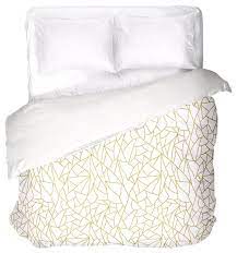 Robert farkas laser crow duvet covers. In Stock White Gold Abstract Duvet Cover Duvet Covers And Duvet Sets By Famenxt Houzz