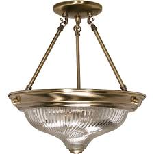 Mount this elegant fixture in any area or decor. Glomar 2 Light Antique Brass Semi Flush Mount Light With Clear Swirl Glass Hd 233 The Home Depot