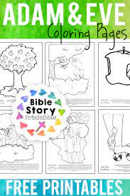 These adam and eve coloring sheets will be a fun activity for your kids to engage in because they will be able to relate to the biblical story which they may have heard in children's church on sundays. Adam Eve Coloring Pages Bible Story Printables