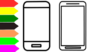 Coloring For Kids With Smartphone Mobile Phone Coloring Pages For Kids Coloring For Kids Coloring Pages For Kids Coloring Pages