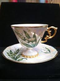 Ucagco May Flower Of The Month Teacup And Saucer Lily Of The Valley Tea Tea Cups Tea Cup Collection